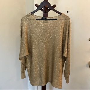 Alfani Gold Sequined Sweater